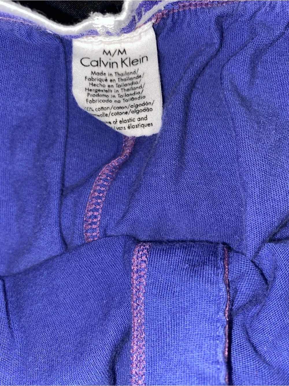 Calvin Klein Women's Lavender Cotton Lounge Shorts with Logo Waist